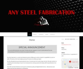 Anysteel.com.au(Any Steel Fabrication) Screenshot