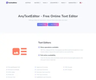 Anytexteditor.com(Online Free Text Editor) Screenshot