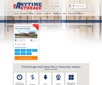 Anytime-Storage.com($19.95 Storage Units in Clarksville Indiana) Screenshot