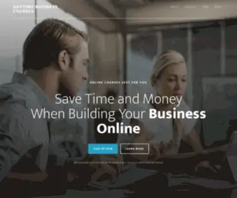 Anytimebusinesscourses.com(Quick and easy steps to setting up and running your business online) Screenshot