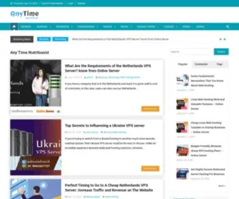 Anytimenutritionist.com(Instant Guest Posting submission sites lists) Screenshot