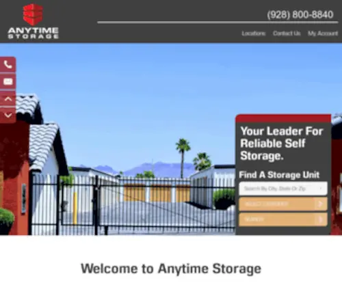 Anytimestorage.com(Anytime Storage Provides Clean Storage Units) Screenshot