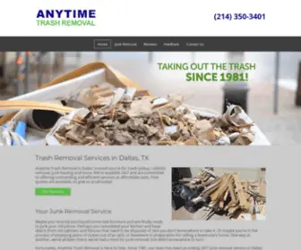 Anytimetrashremoval.com(Anytime trash removal) Screenshot