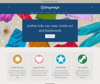 Anywayskids.com(Anyways’s clothing line) Screenshot