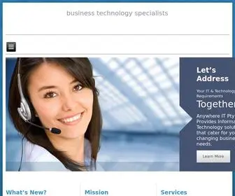 Anywhereit.com.au(Business technology specialists) Screenshot