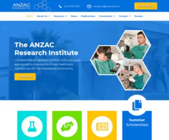 Anzac.edu.au(ANZAC Research Institute) Screenshot