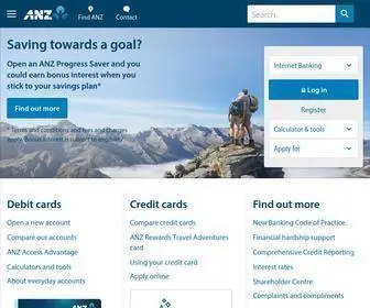 ANZ.com.au(Bank accounts) Screenshot