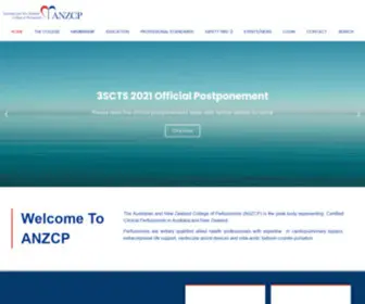 ANZCP.org(Australian and New Zealand College of Perfusionists) Screenshot