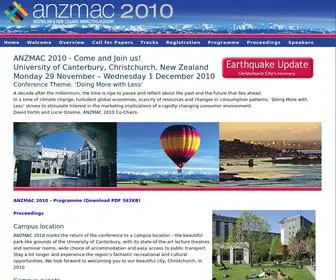 Anzmac2010.org(ANZMAC Annual Conference 2010) Screenshot