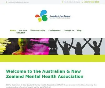 ANZMH.asn.au(The Australian & New Zealand Mental Health Association) Screenshot