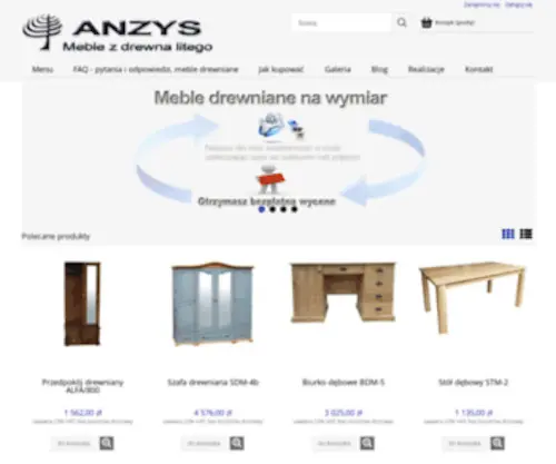 Anzys.pl(Meble z drewna litego sklep) Screenshot