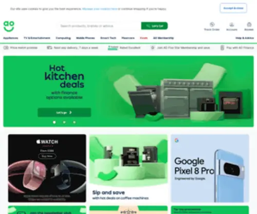 AO.com(Christmas deals on Washing Machines) Screenshot
