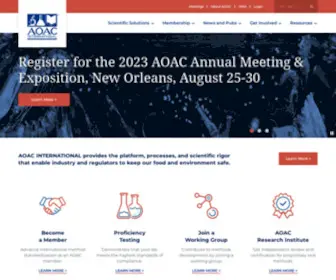 Aoac.org(AOAC INTERNATIONAL) Screenshot