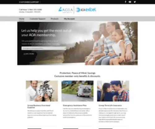 Aoainsurance.com(AOA Endorsed Member Benefits) Screenshot