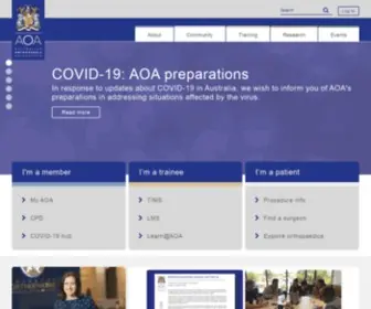 Aoa.org.au(The Australian Orthopaedic Association (AOA)) Screenshot