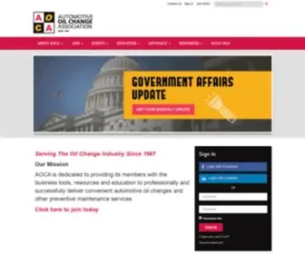 Aoca.org(Automotive Oil Change Association) Screenshot