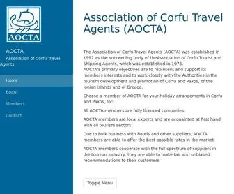 Aocta.gr(Association of Corfu Travel Agents (AOCTA)) Screenshot