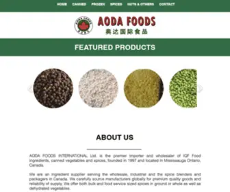 Aodafoods.com(Aoda Foods International Ltd) Screenshot