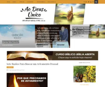 Aodeusunico.com.br(Ao Deus Único) Screenshot