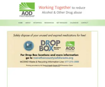 Aodpartnership.org(Working Together to Reduce Alcohol & Other Drug Abuse) Screenshot