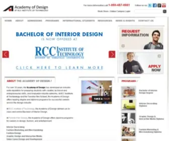 Aodt.ca(Academy of Design Toronto) Screenshot