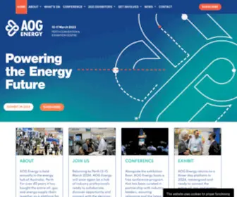 Aogexpo.com.au(The Australasian Oil & Gas Exhibition & Conference) Screenshot