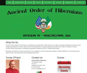 Aohdiv14.com(Ancient Order of Hibernians) Screenshot