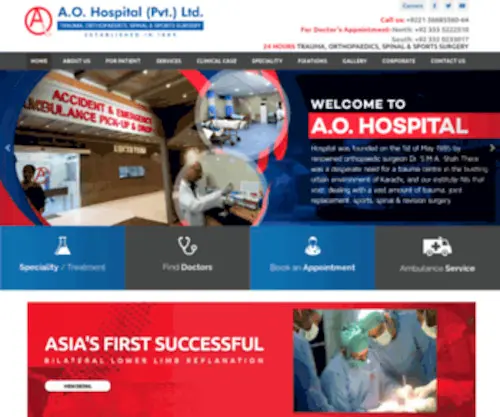 Aohospital.com.pk(A.O Hospital A.O Hospital) Screenshot