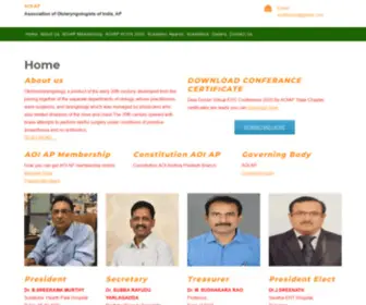 Aoiap.org(Association of Otolaryngologists of India) Screenshot