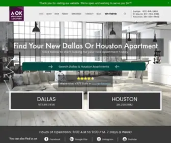 Aokapartmentlocators.com(Dallas Apartment Locators) Screenshot