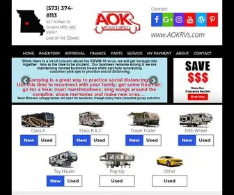 Aokrvs.com(AOK RVs) Screenshot