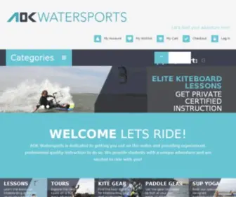 Aokwatersports.com(Kiteboarding) Screenshot