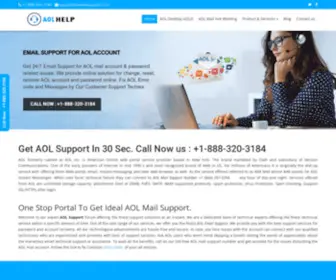 Aolemailsupports.com(AOL Support Number) Screenshot