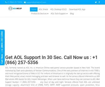 Aolhelp247.com(AOL Support Number) Screenshot