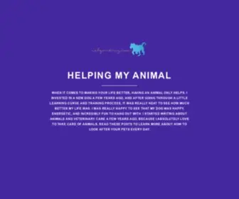 Aolyorkregion.com(Helping My Animal) Screenshot