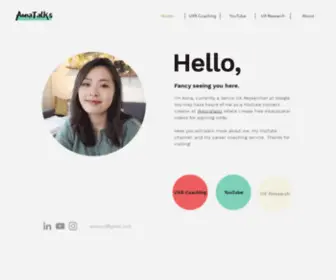 Aonatalks.com(UX Research Career Coaching) Screenshot