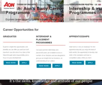 Aonearlycareers.co.uk(Aon is in the business of better decisions. we exist to shape decisions for the better) Screenshot
