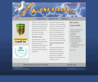 Aoneelectricaustin.com(A-One Electric Austin) Screenshot