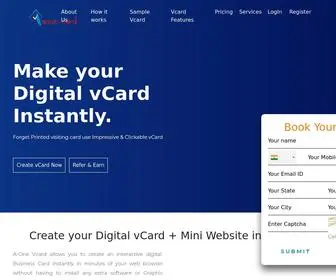 AonevCard.com(Digital visiting card) Screenshot