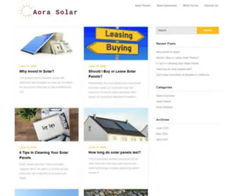 Aora-Solar.com(Aora Solar) Screenshot