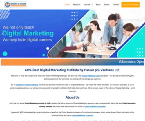 Aosdigitalmarketing.com(Best Digital Marketing Institute in Delhi NCR) Screenshot