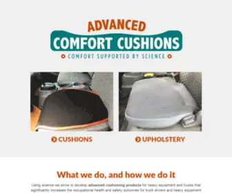 Aoshsystems.com(Advanced Comfort Cushions) Screenshot