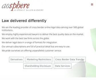 Aosphere.com(Complex law and regulation made simple) Screenshot