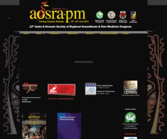 Aosra2013.org(12th Asian and Oceanic Society of Regional Anaesthesia and Pain Medicine Congress) Screenshot