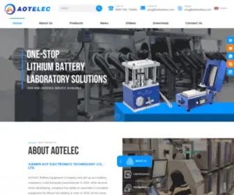 Aotelec.com(Battery Lab Equipment Manufacturer) Screenshot