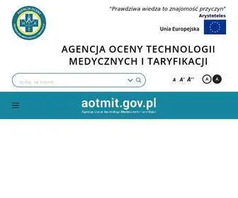 Aotm.gov.pl(Agencja Oceny Technologii Medycznych i Taryfikacji) Screenshot