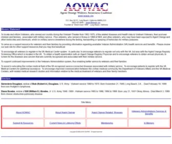 Aowac.org(Agent Orange Widows Awareness Coalition) Screenshot