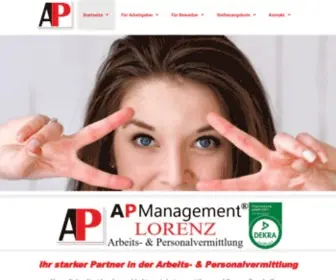 AP-Management-Lorenz.de(Arbeitsvermittlung & Personalvermittlung) Screenshot