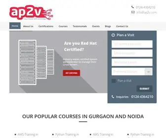 AP2V.com(Red Hat Authorized Training & Business partner) Screenshot