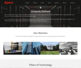 Apacesystems.com(Apace Systems' mission) Screenshot